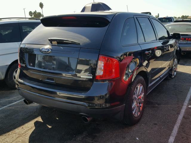 2FMDK3J98DBA44256 - 2013 FORD EDGE SEL BLACK photo 4