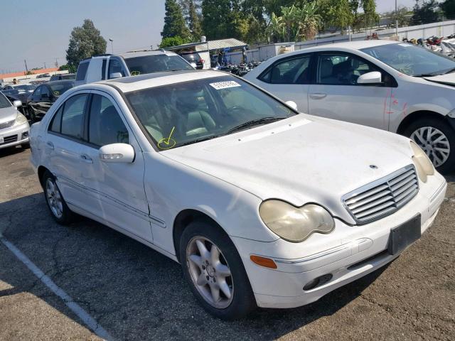 WDBRF61J61F043173 - 2001 MERCEDES-BENZ C 240 WHITE photo 1