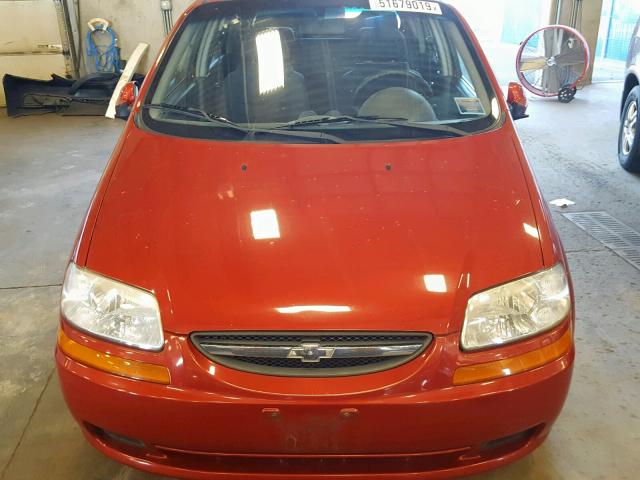KL1TD66608B256484 - 2008 CHEVROLET AVEO BASE Қызыл фото 9