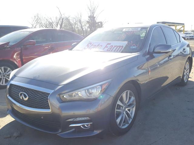 JN1BV7APXEM689045 - 2014 INFINITI Q50 BASE CHARCOAL photo 2