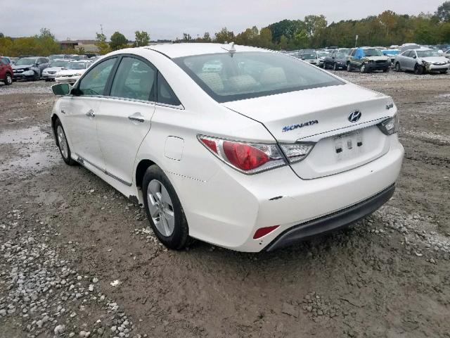 KMHEC4A4XCA029635 - 2012 HYUNDAI SONATA HYB WHITE photo 3