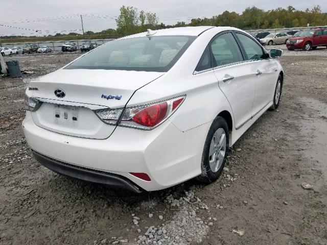 KMHEC4A4XCA029635 - 2012 HYUNDAI SONATA HYB WHITE photo 4