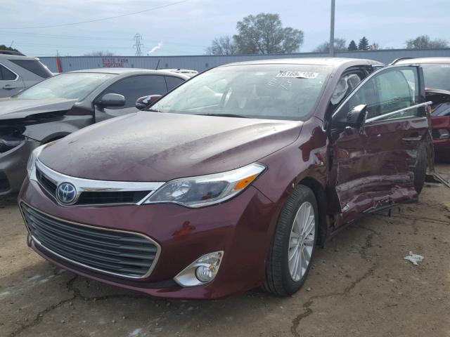 4T1BD1EB6FU042831 - 2015 TOYOTA AVALON HYB BURGUNDY photo 2