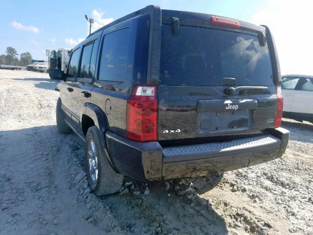 1J8HG48P97C696365 - 2007 JEEP COMMANDER შავი ფოტო 3