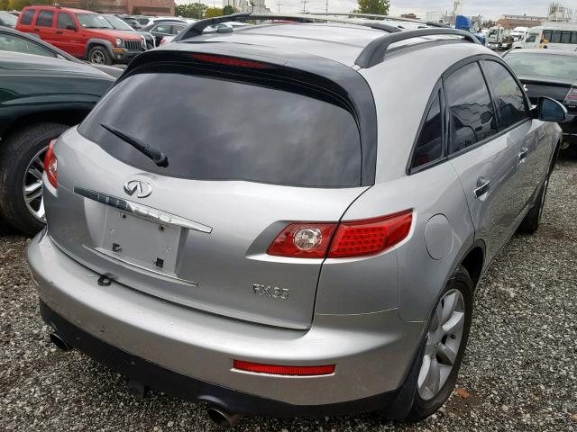 JNRAS08W85X218743 - 2005 INFINITI FX35 SILVER photo 4