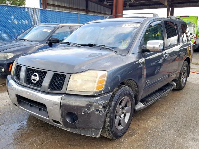 5N1AA08A75N715877 - 2005 NISSAN ARMADA SE GRAY photo 2