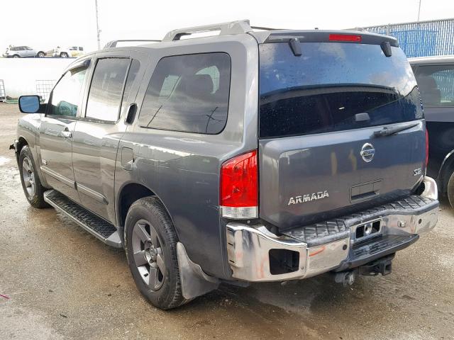 5N1AA08A75N715877 - 2005 NISSAN ARMADA SE GRAY photo 3