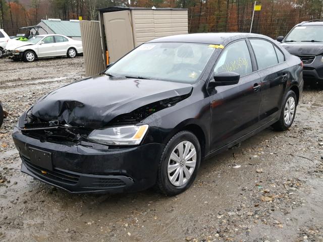 3VW2K7AJ7DM281412 - 2013 VOLKSWAGEN JETTA BASE BLACK photo 2