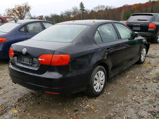 3VW2K7AJ7DM281412 - 2013 VOLKSWAGEN JETTA BASE BLACK photo 4