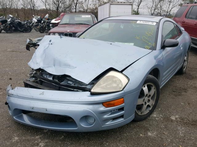 4A3AC44G33E177494 - 2003 MITSUBISHI ECLIPSE GS BLUE photo 2