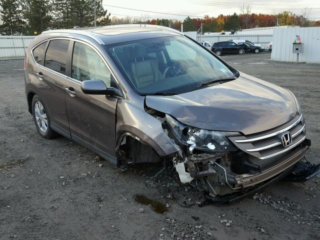 2HKRM4H70EH624265 - 2014 HONDA CR-V EXL BROWN photo 1