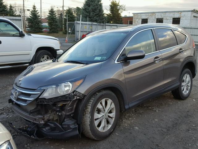 2HKRM4H70EH624265 - 2014 HONDA CR-V EXL BROWN photo 2