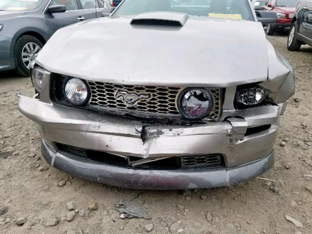 1ZVHT82H485180316 - 2008 FORD MUSTANG GT GRAY photo 9