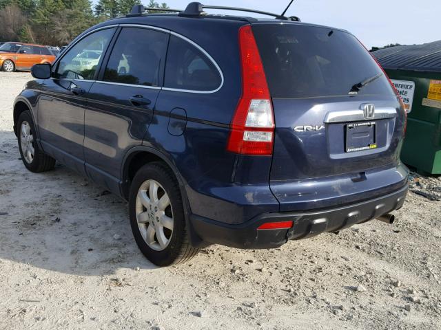 JHLRE48738C065570 - 2008 HONDA CR-V EXL BLUE photo 3