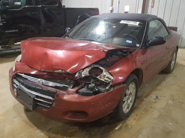 1C3EL75RX6N242047 - 2006 CHRYSLER SEBRING GT RED photo 2