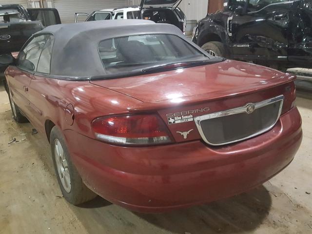 1C3EL75RX6N242047 - 2006 CHRYSLER SEBRING GT RED photo 3