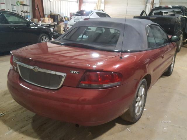 1C3EL75RX6N242047 - 2006 CHRYSLER SEBRING GT RED photo 4