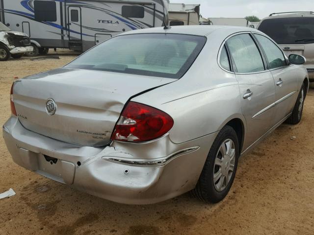 2G4WD582461193795 - 2006 BUICK LACROSSE C SILVER photo 4