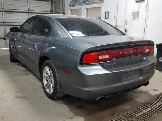 2B3CL1CT2BH556553 - 2011 DODGE CHARGER PO GRAY photo 3