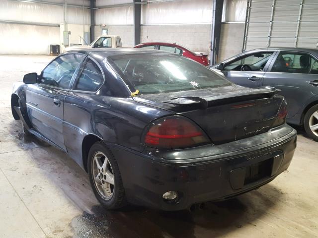 1G2NW12E82C164623 - 2002 PONTIAC GRAND AM G BLACK photo 3