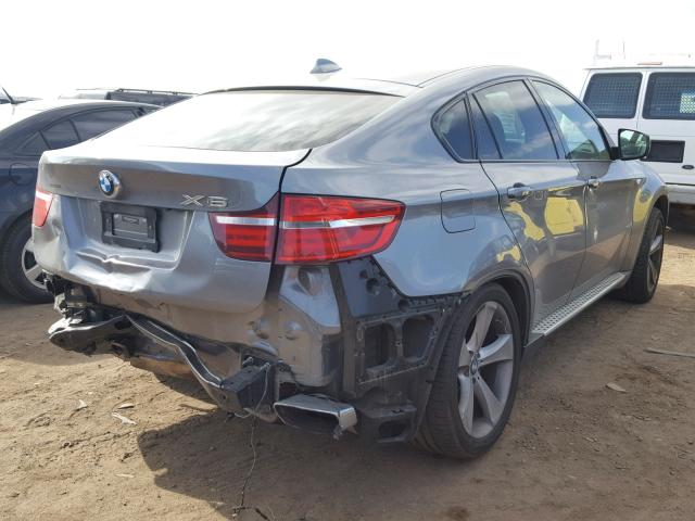 5UXFG8C56EL592357 - 2014 BMW X6 XDRIVE5 GRAY photo 4