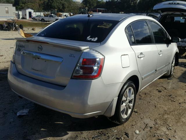 3N1AB6AP9CL747460 - 2012 NISSAN SENTRA 2.0 SILVER photo 4