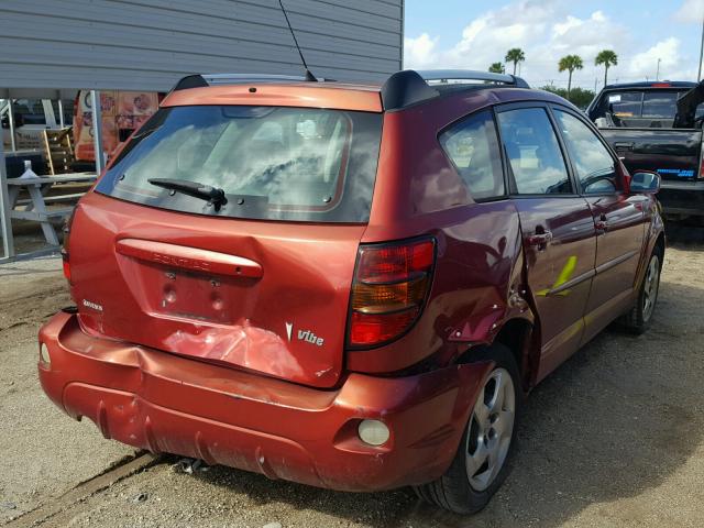 5Y2SL63855Z400952 - 2005 PONTIAC VIBE RED photo 4