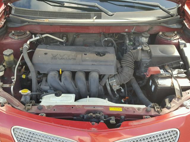 5Y2SL63855Z400952 - 2005 PONTIAC VIBE RED photo 7