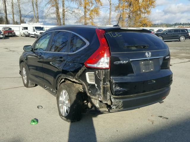 2HKRM4H71DH651196 - 2013 HONDA CR-V EXL BLACK photo 3