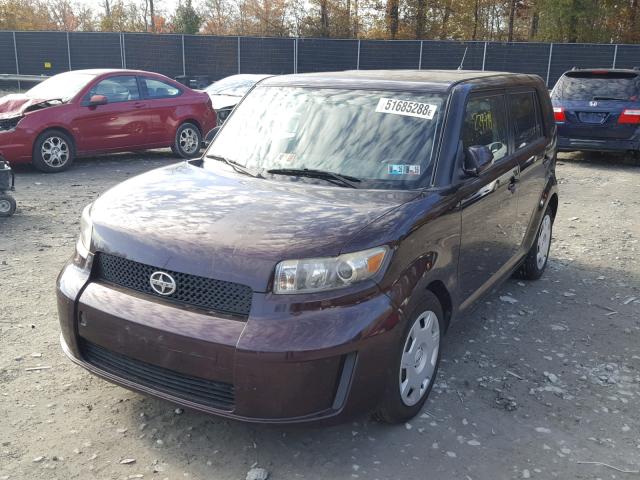 JTLKE50E591079003 - 2009 TOYOTA SCION XB Бордовый фото 2