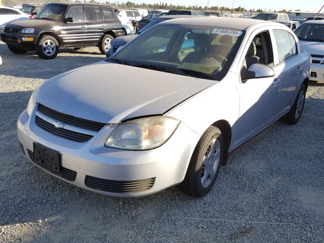 1G1AL55F477171219 - 2007 CHEVROLET COBALT LT SILVER photo 2