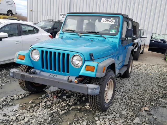 1J4FY19S3VP440347 - 1997 JEEP WRANGLER / TEAL photo 2