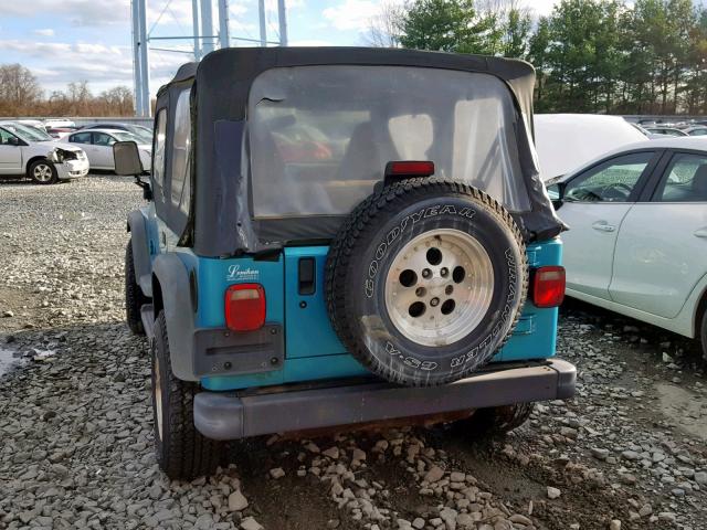 1J4FY19S3VP440347 - 1997 JEEP WRANGLER / TEAL photo 9