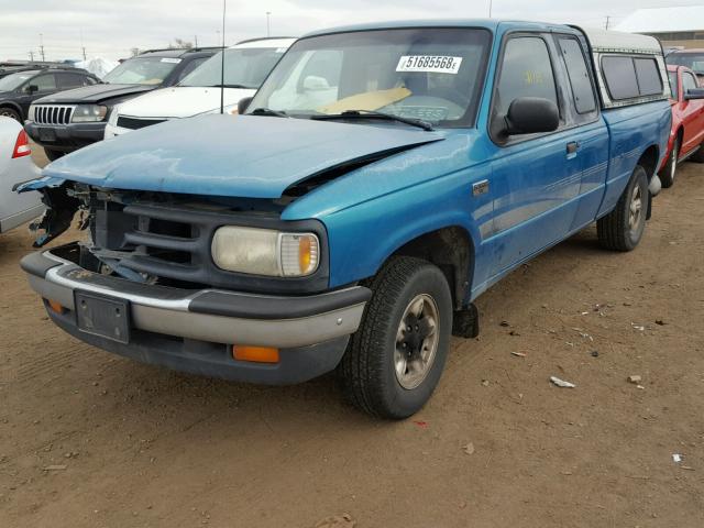 4F4CR16U9TTM13984 - 1996 MAZDA B3000 CAB TEAL photo 2