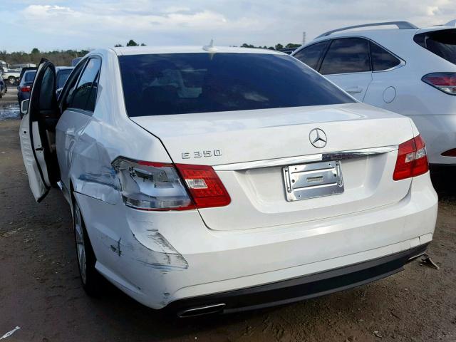 WDDHF5KBXDA690679 - 2013 MERCEDES-BENZ E 350 WHITE photo 3