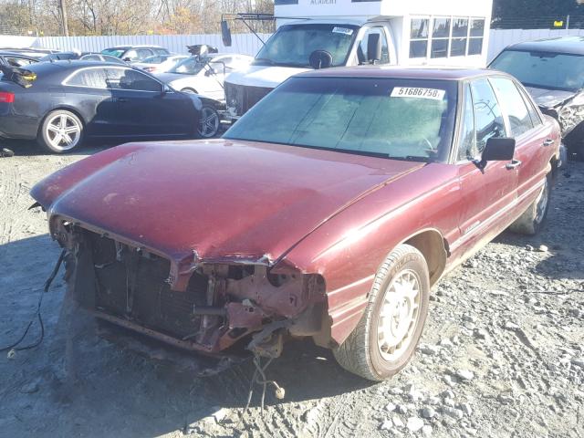 1G4HR52K0WH455134 - 1998 BUICK LESABRE LI MAROON photo 2