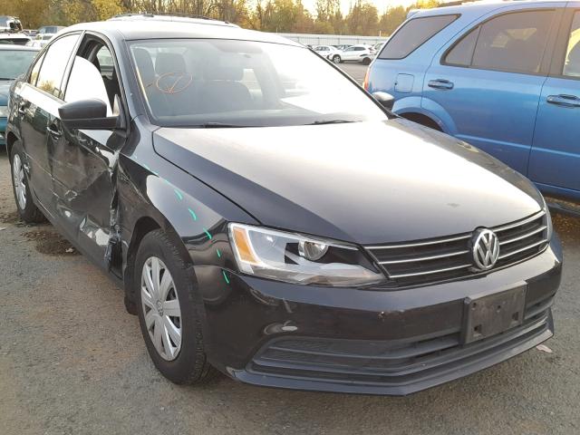 3VW2K7AJ1FM293090 - 2015 VOLKSWAGEN JETTA BASE Սև լուսանկար 1