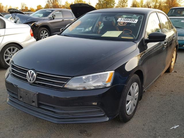 3VW2K7AJ1FM293090 - 2015 VOLKSWAGEN JETTA BASE Սև լուսանկար 2