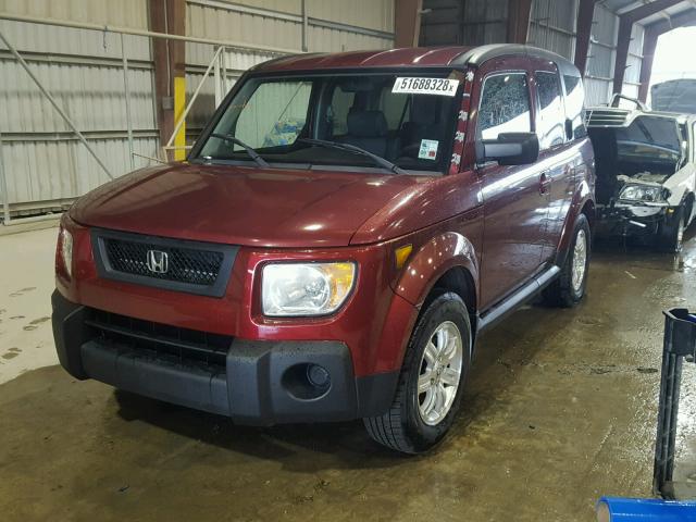 5J6YH287X6L008536 - 2006 HONDA ELEMENT EX BURGUNDY photo 2