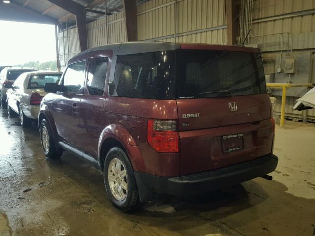 5J6YH287X6L008536 - 2006 HONDA ELEMENT EX BURGUNDY photo 3