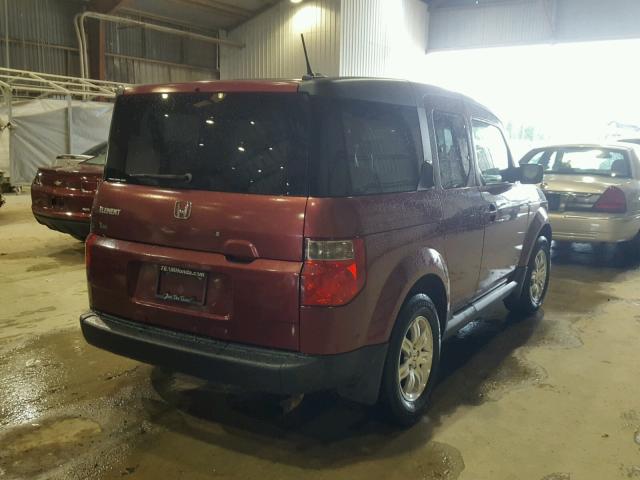 5J6YH287X6L008536 - 2006 HONDA ELEMENT EX BURGUNDY photo 4