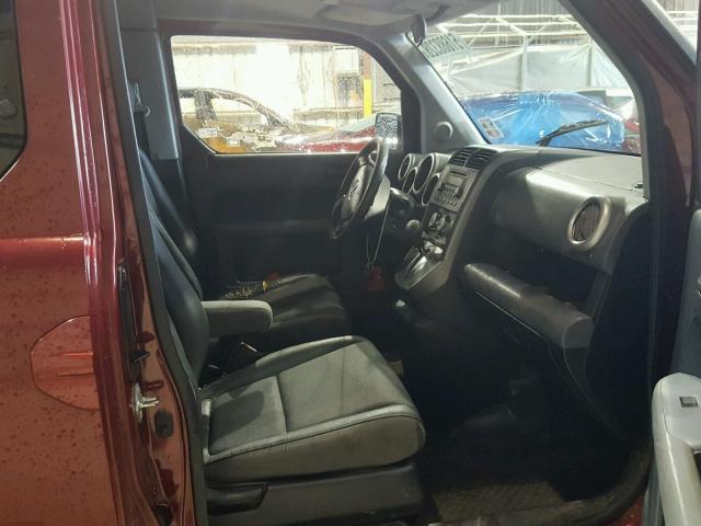 5J6YH287X6L008536 - 2006 HONDA ELEMENT EX BURGUNDY photo 5