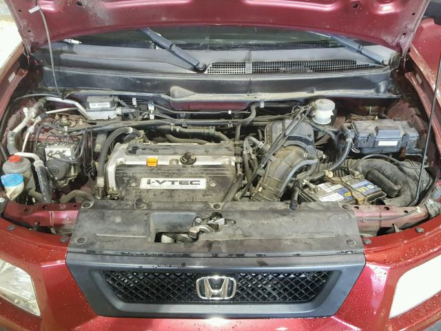 5J6YH287X6L008536 - 2006 HONDA ELEMENT EX BURGUNDY photo 7