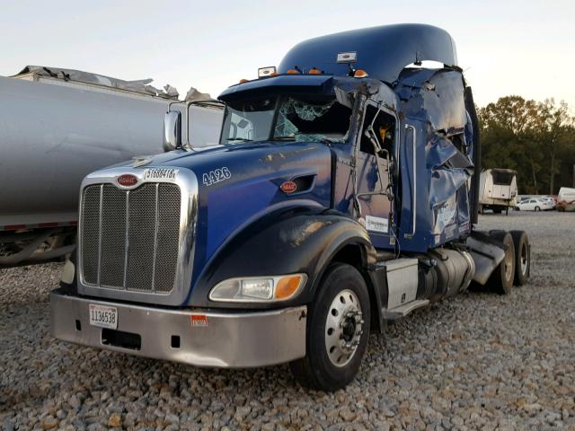 1XPHDP9X6CD146480 - 2012 PETERBILT 386 BLUE photo 2