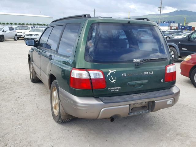 JF1SF65512H708878 - 2002 SUBARU FORESTER S GREEN photo 3