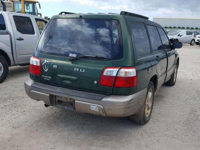 JF1SF65512H708878 - 2002 SUBARU FORESTER S GREEN photo 4