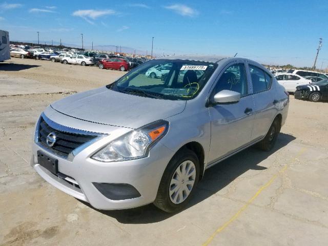 3N1CN7AP4GL879666 - 2016 NISSAN VERSA S SILVER photo 2