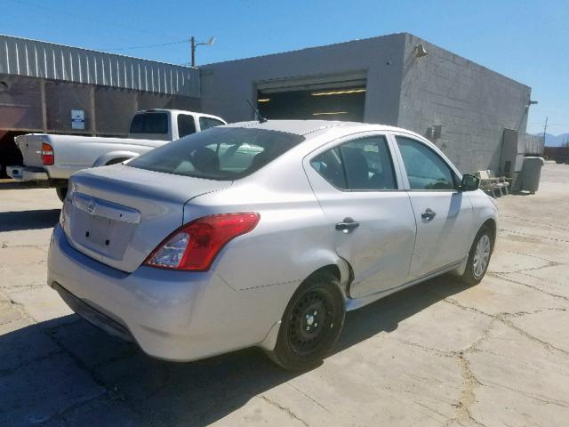 3N1CN7AP4GL879666 - 2016 NISSAN VERSA S SILVER photo 4