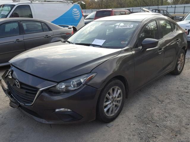 JM1BM1V76E1140547 - 2014 MAZDA 3 TOURING GRAY photo 2