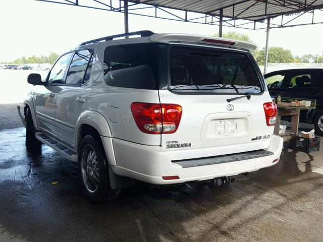 5TDBT48A86S273620 - 2006 TOYOTA SEQUOIA LI WHITE photo 3